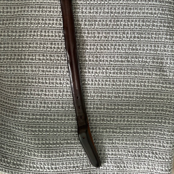 Vintage Coach Brown Leather Belt 34/35 Flawed - Picture 2 of 7